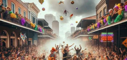 El Desfile de Mardi Gras en Nueva Orleans