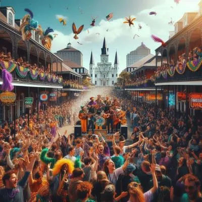 El Desfile de Mardi Gras en Nueva Orleans
