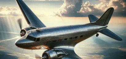 La llegada del avión de pasajeros comercial